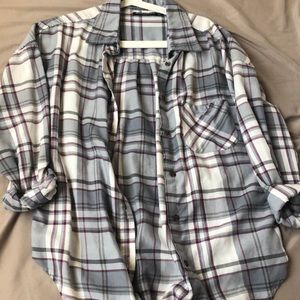 White grey brandy flannel